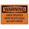 Signmission Safety Sign, OSHA WARNING, 7" Height, 10" Width, Treated With Pesticides Do Not Enter, Landscape OS-WS-D-710-L-12438 - alternate 1